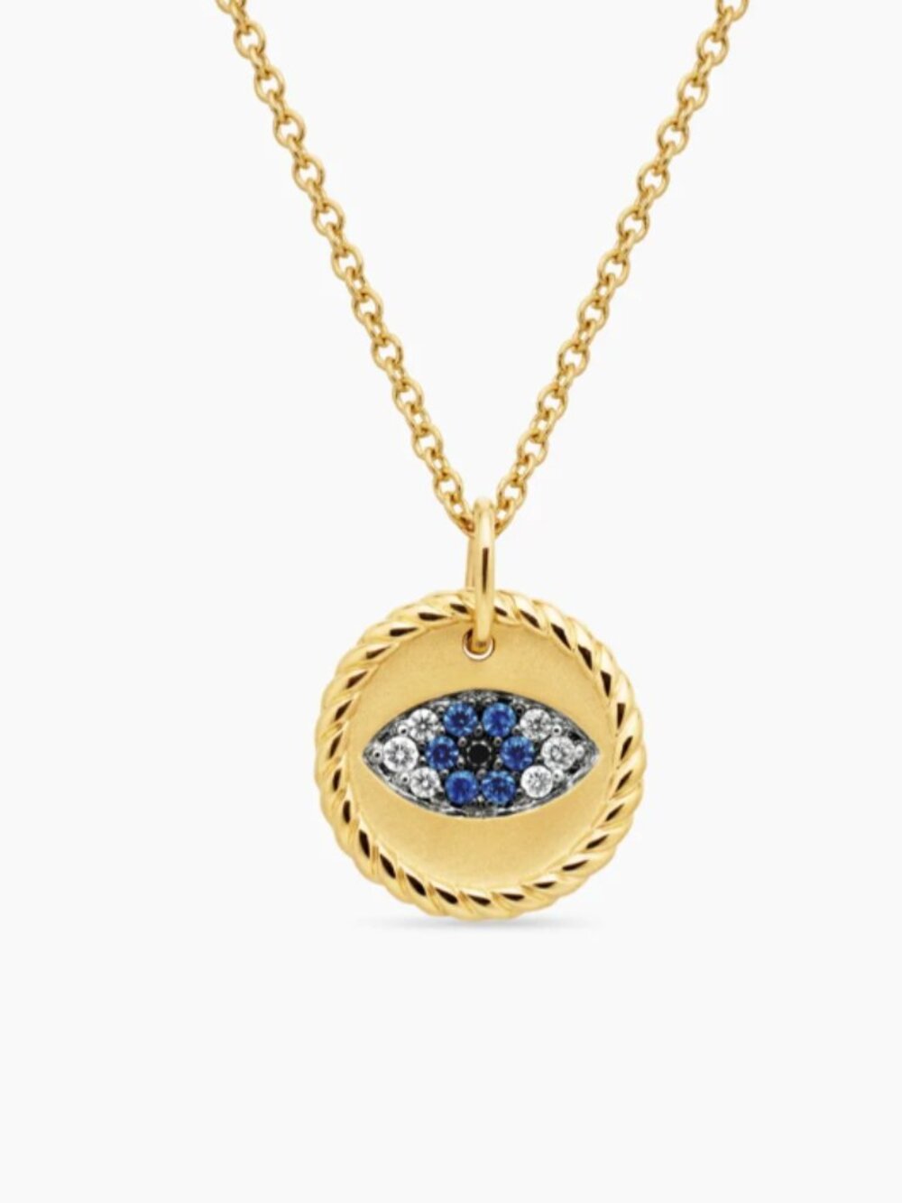 David Yurman 11mm Evil Eye Necklace.